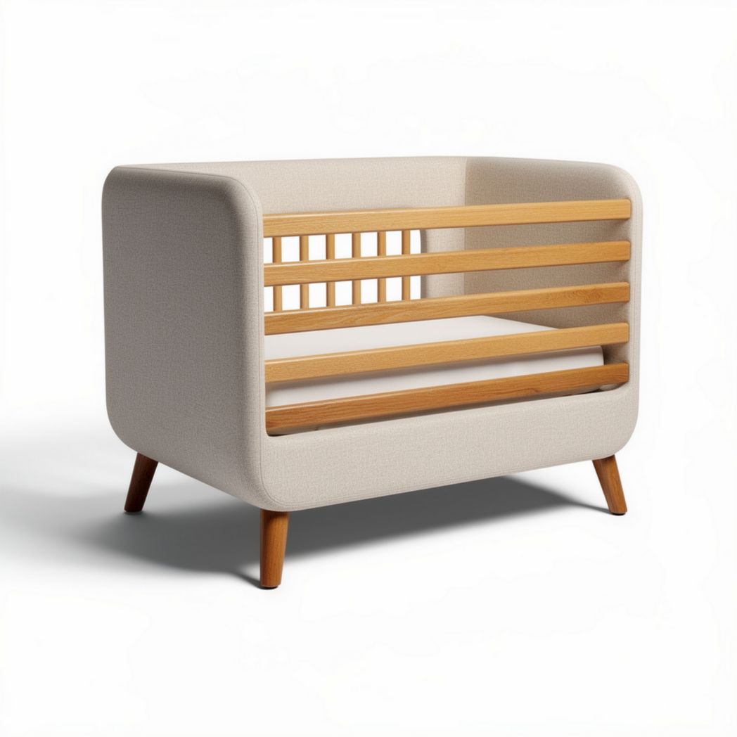 Bedbank van stof voor de kinderkamer - 120 x 60 x 90cm